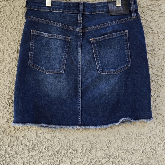 DKNY Dark Denim Mini Skirt - Picture 6 of 8
